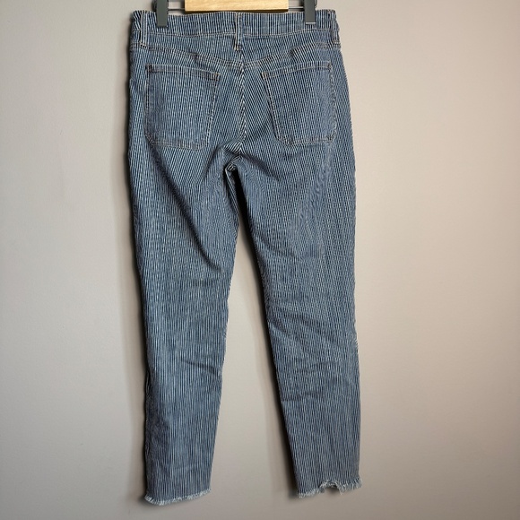 Kut From The‎ Kloth Reese High Rise Ankle Stretchy Jeans Blue Striped Festival 8 - Picture 7 of 16